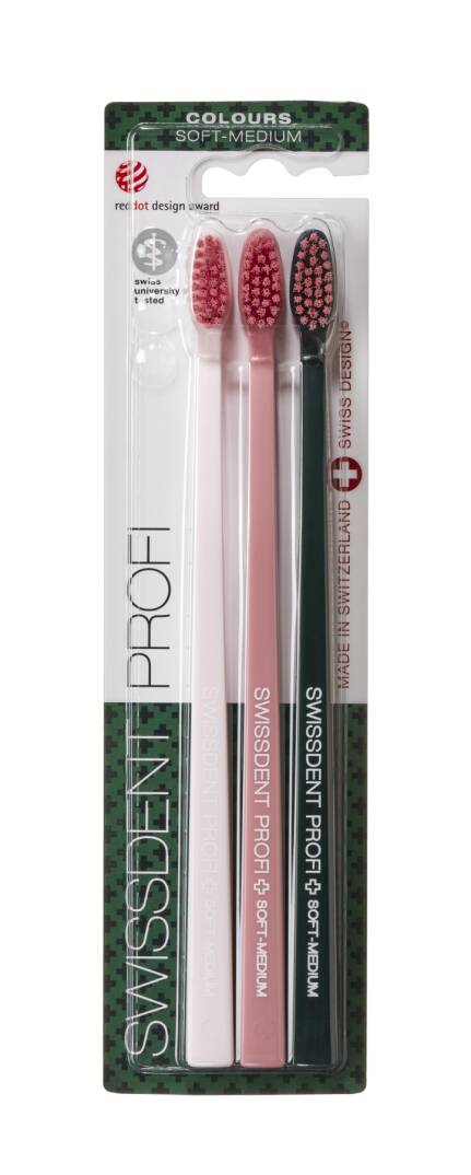 COLOURS ÜÇLÜ Diş Fırçaları «AROSA» (ORTA) - 1