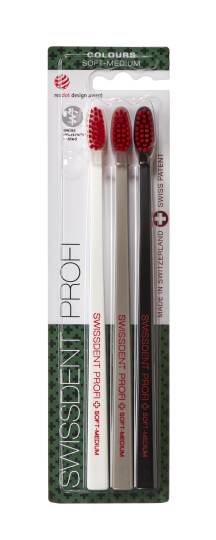 COLOURS ÜÇLÜ Diş Fırçaları «LUGANO» (ORTA)